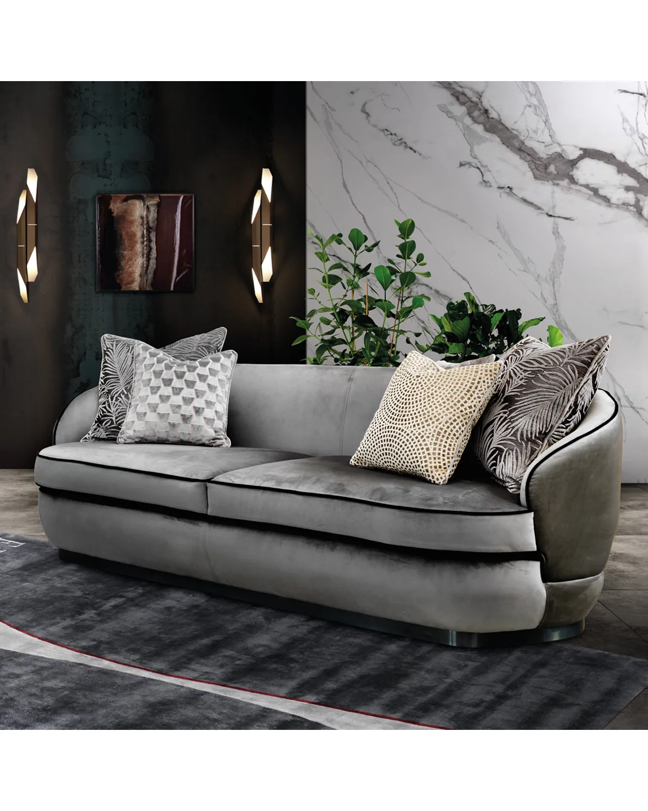 Argon Sofa by Epoque, Exence collection, luxury Italian sofa in a contemporary living room interior, photo 2 of 5