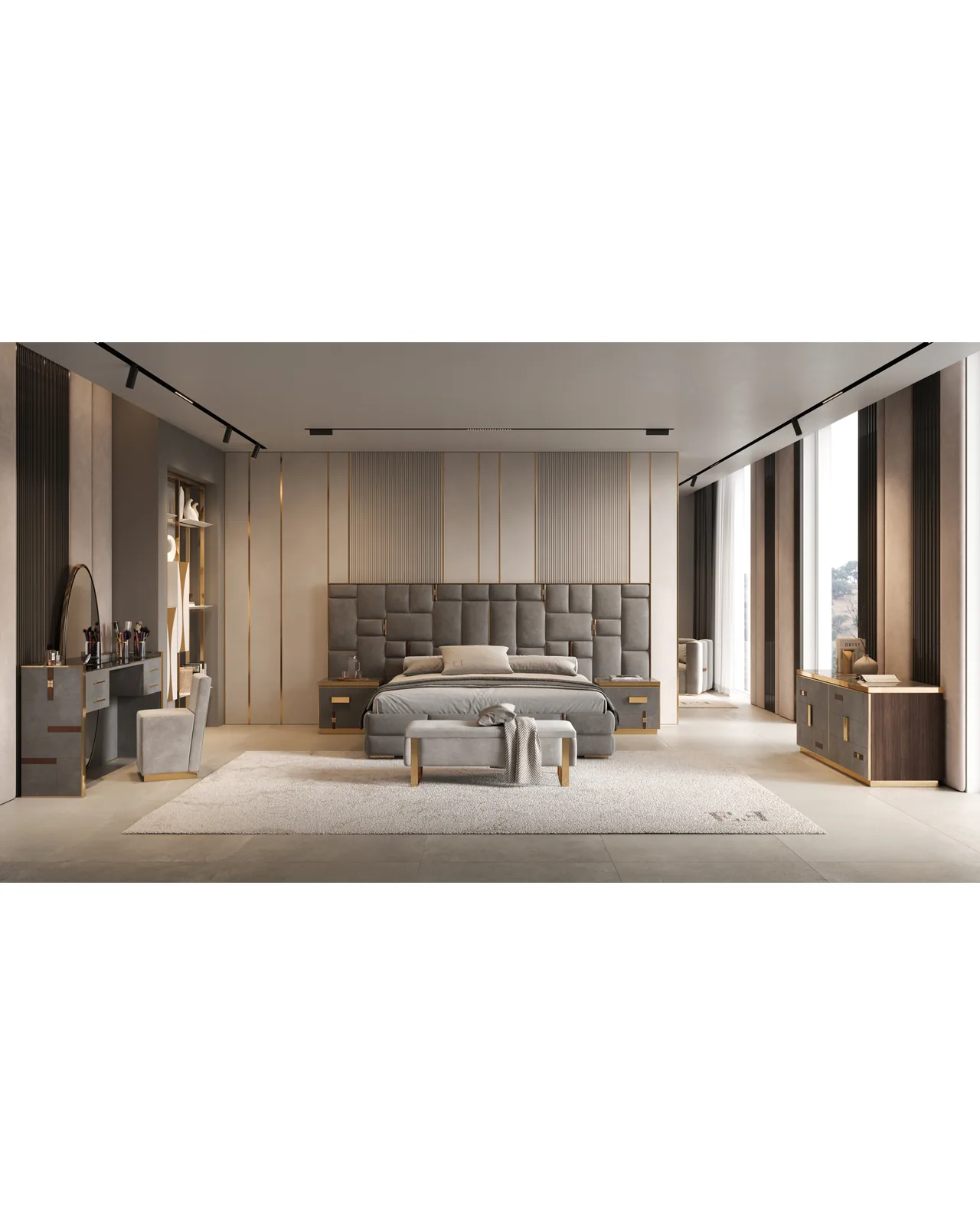 Comodino Cromo Plus di Epoque, in una camera da letto, foto 2 di 2, catalogo Nobili Design