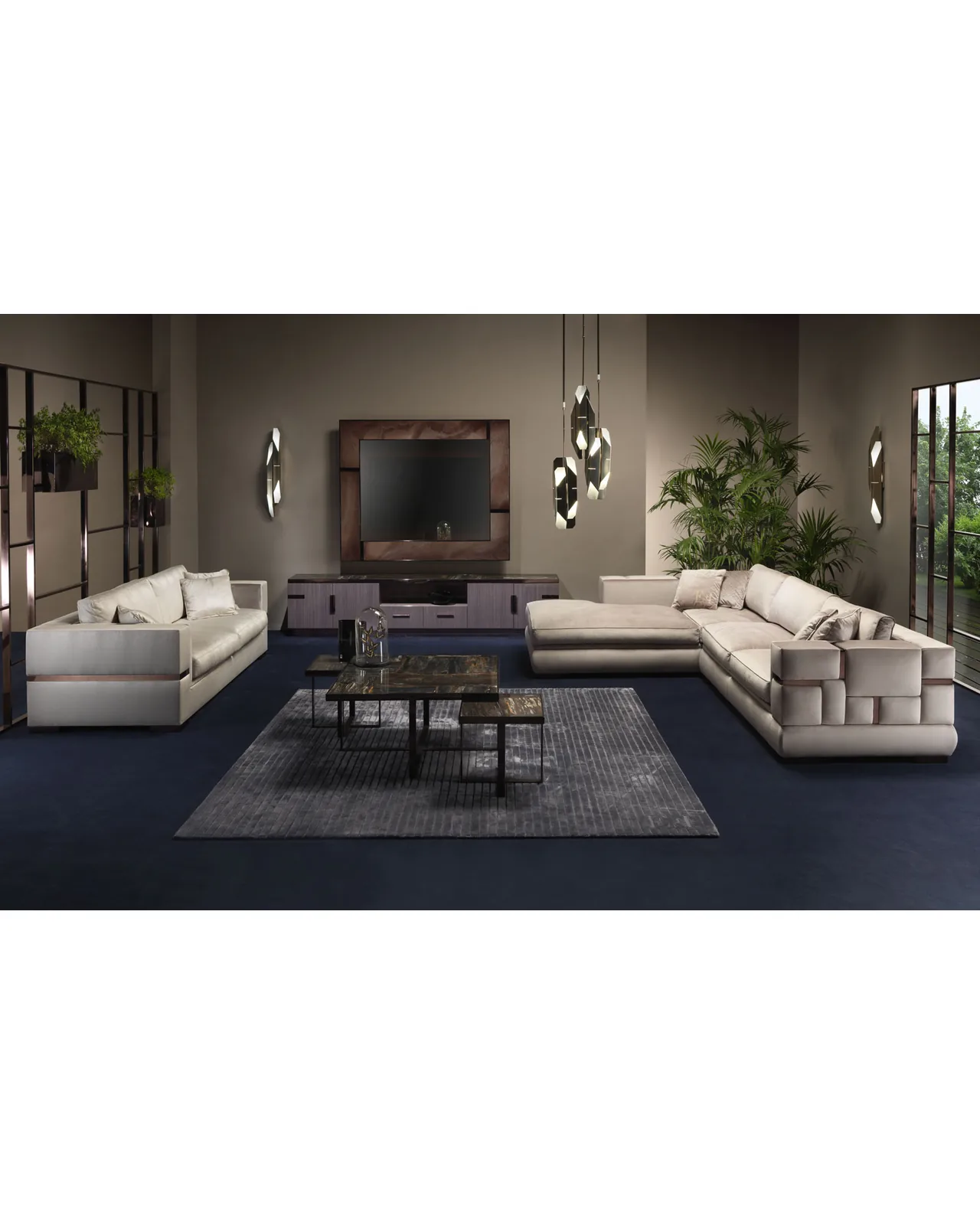 Cromo Sofa by Epoque, Exence collection, Italian sofa in a modern living room, photo 1 of 7