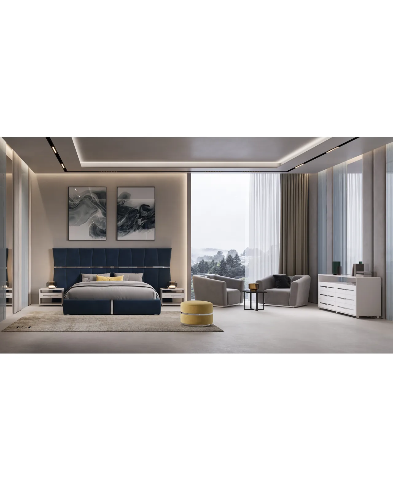 Epidote Bed by Epoque, in a bedroom setting, photo 6 of 6