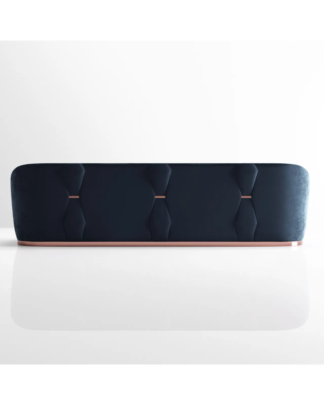 Nefrite Sofa by Epoque, Exence collection, sofa in fabric or leather, studio view, photo 3 of 4
