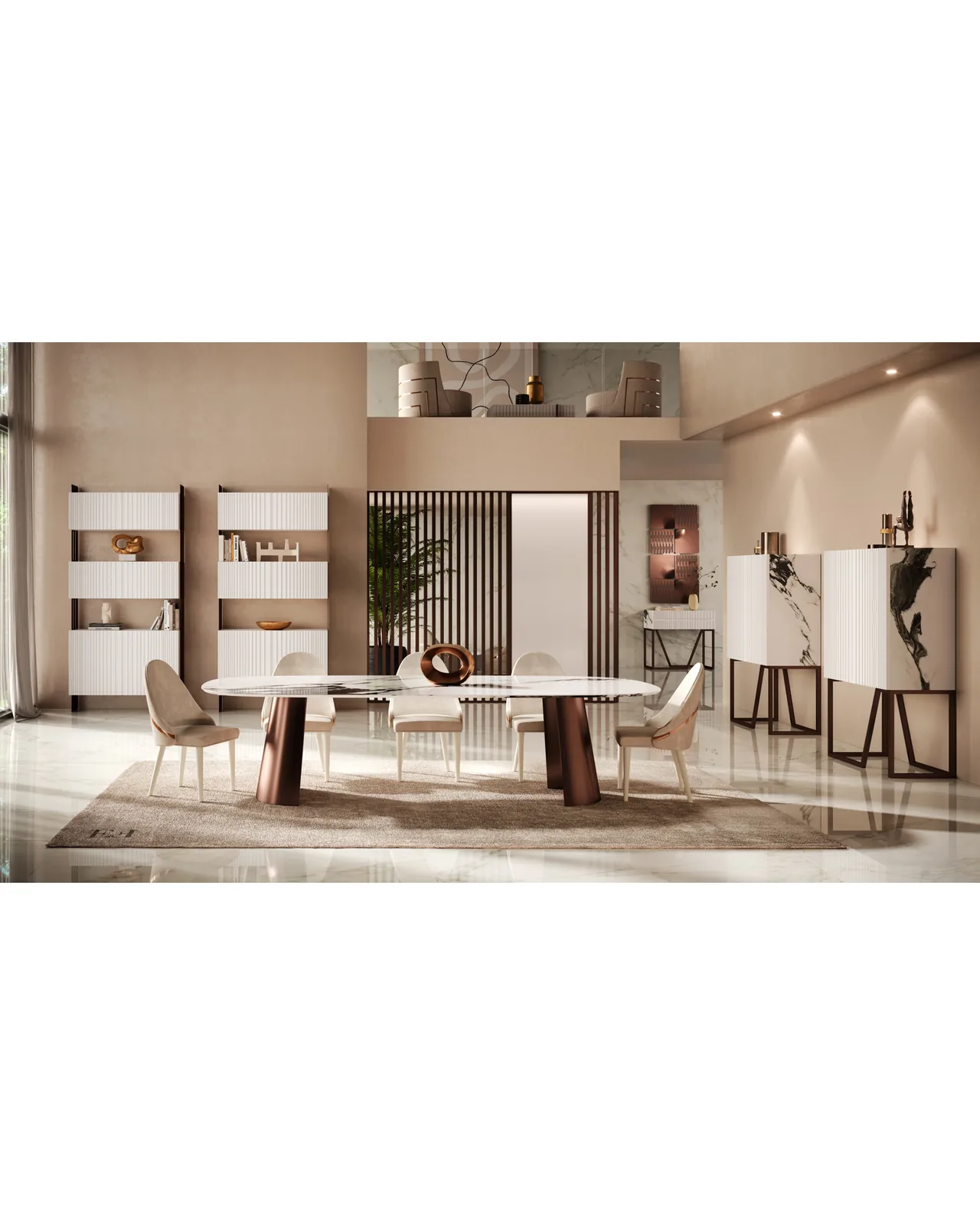 Wotan Dining Chair by Epoque, Exence collection, Italian dining chair in a modern dining room, photo 1 of 4