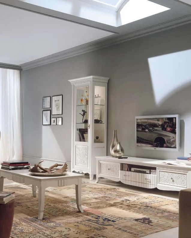 New Deco TV Base with Baskets and Drawer, image 1