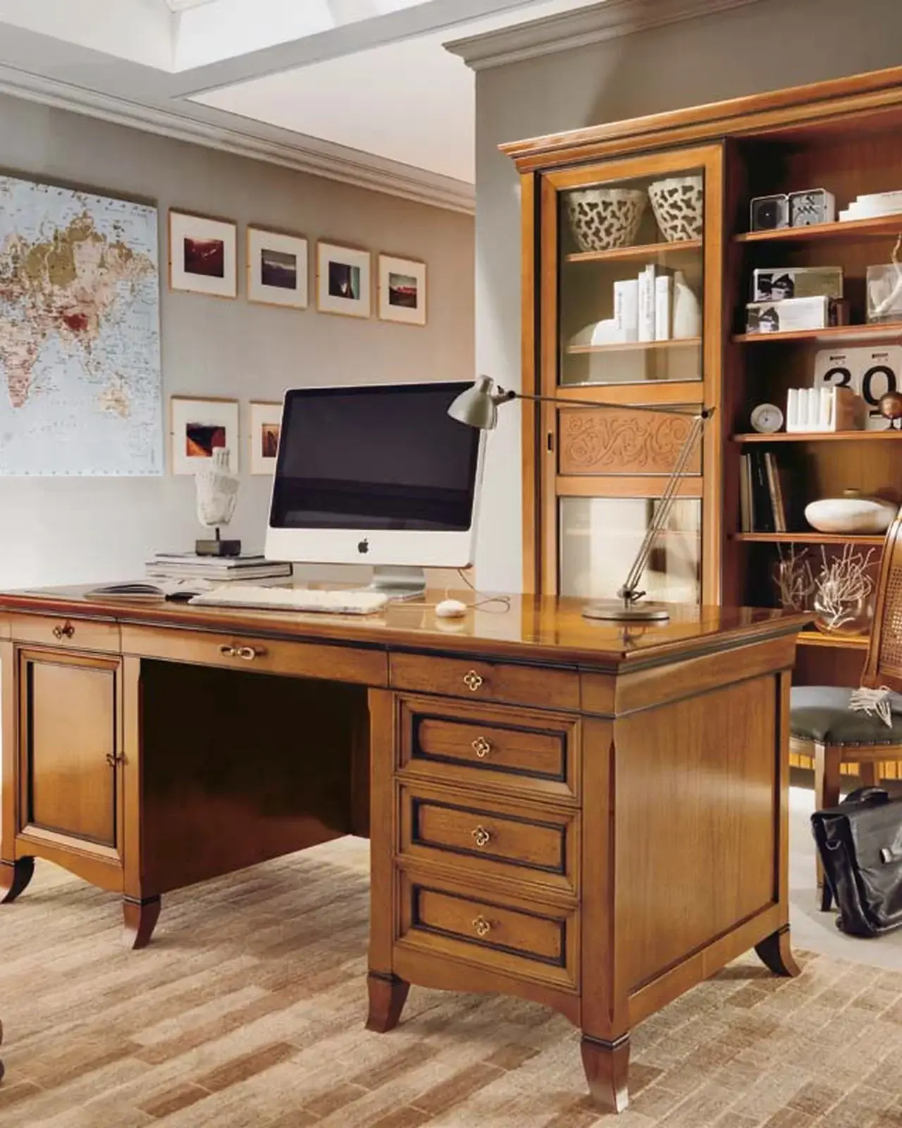 New Deco Desk, Leather Top, photo 1 of 4