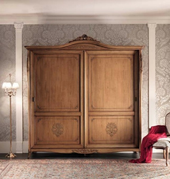 Classic bedroom wardrobe with 2 doors made of wood Gran Guardia 2