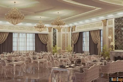 Interior design concept for a classic luxury restaurant 