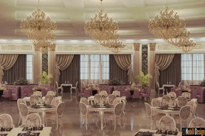 Interior design concept for a classic luxury restaurant 