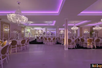 Interior design wedding restaurant reception project 