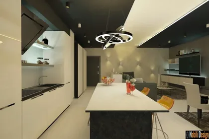 Interior design concept for a modern apartment in Monaco