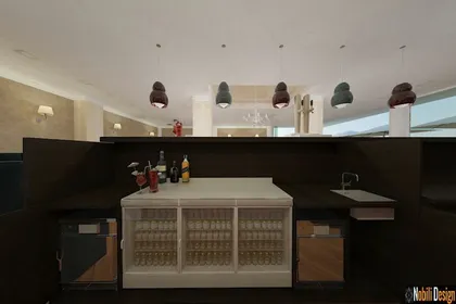 Mediterranean style interior design restaurant in Monaco
