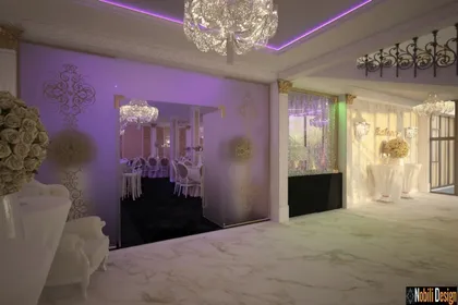 Interior design project wedding restaurant in Monaco