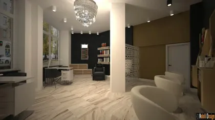 Modern beauty salon interior design 