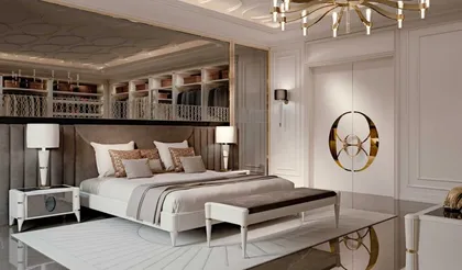 Modern upholstered bed, modern italian bed