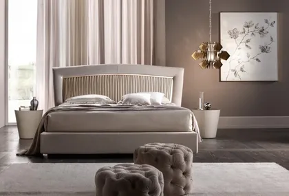 Upholstered bed Portofino Plisse. Dim cm x x cm h, luxury furniture