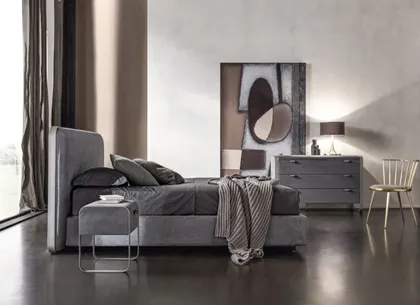 Upholstered bed modern bedroom.Elvis. Dim cm 233 x 222 x 110 29 h