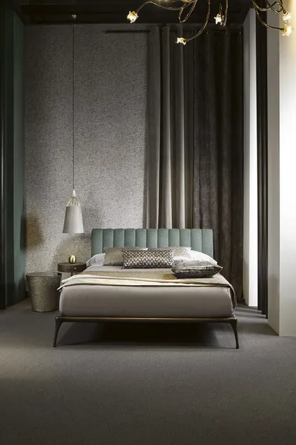 Upholstered bed modern bedroom Iseo. Dim 196 x 230 x 102 cm 28 h