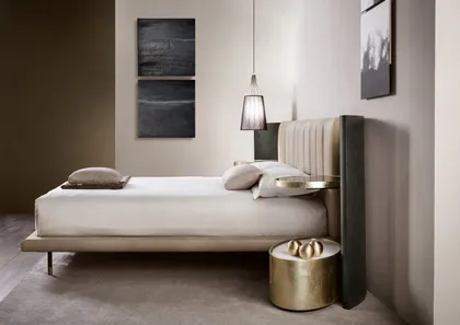 Upholstered bed modern bedroom Mirage. Dim 336 x 222 x 113 cm x 27 h