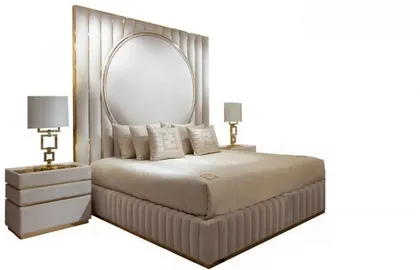 Letto moderno di alta gamma Signature in velluto