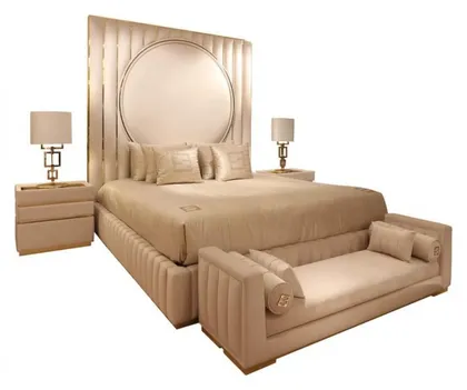 Letto moderno di alta gamma Signature in velluto