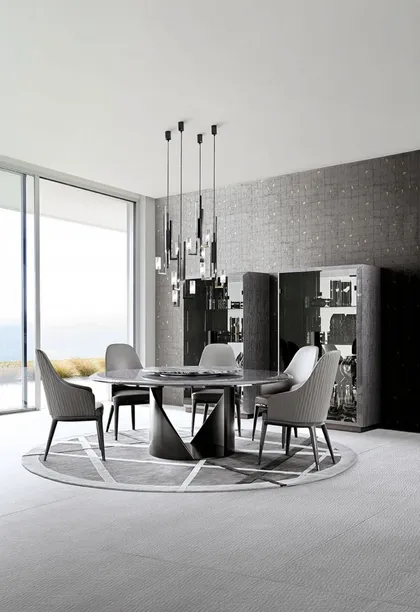MIRAGE ROUNBG TABLE MARBLE TOP