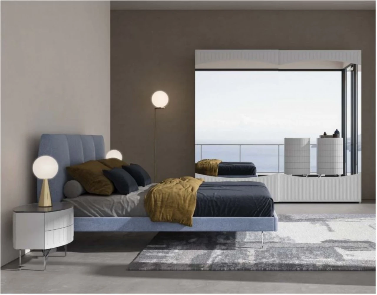 Oceano High Quality Bedroom Set, Italian bedroom furniture ordered through Nobili Design