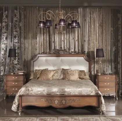 Bed detail, Italian furniture store