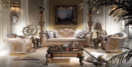 Collezione Imperial per il soggiorno, design di mobili italiani, mobili di alta gamma