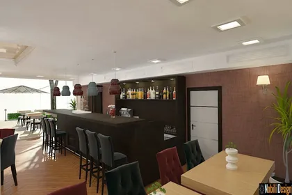 Mediterranean style interior design restaurant in Monaco