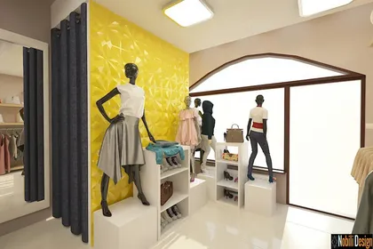 Interior design for a clothes shop in Monaco