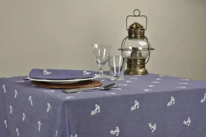 Cotton fabric for restaurant table linen Navy Collection